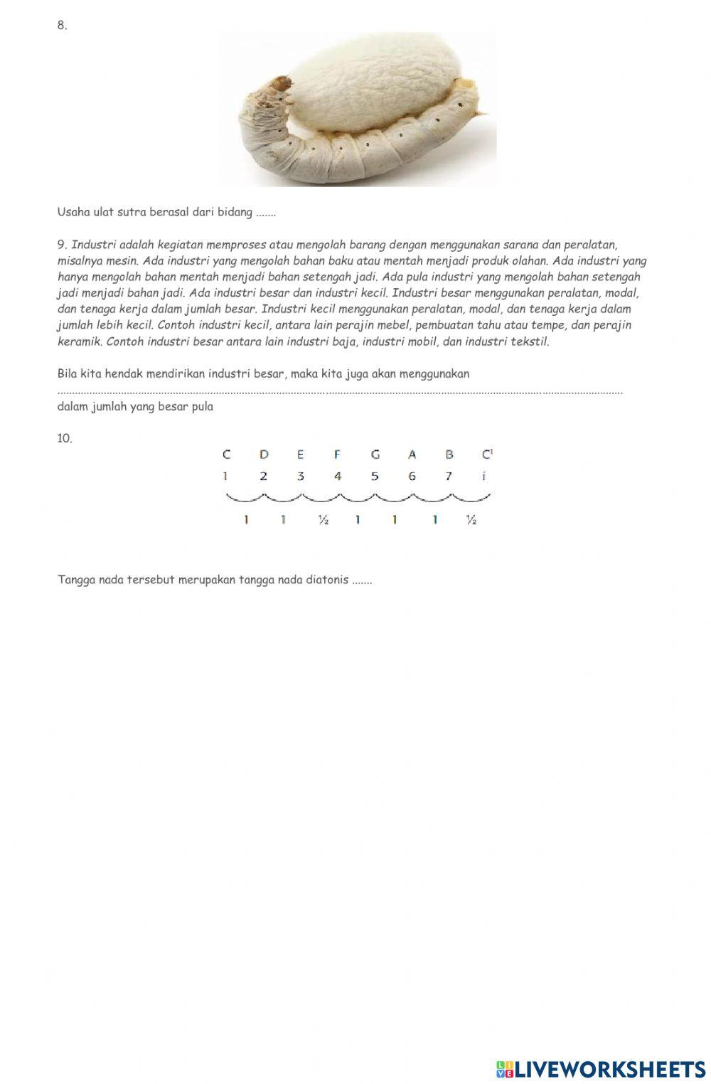 Penilaian Harian Tema 8 Subtema 1