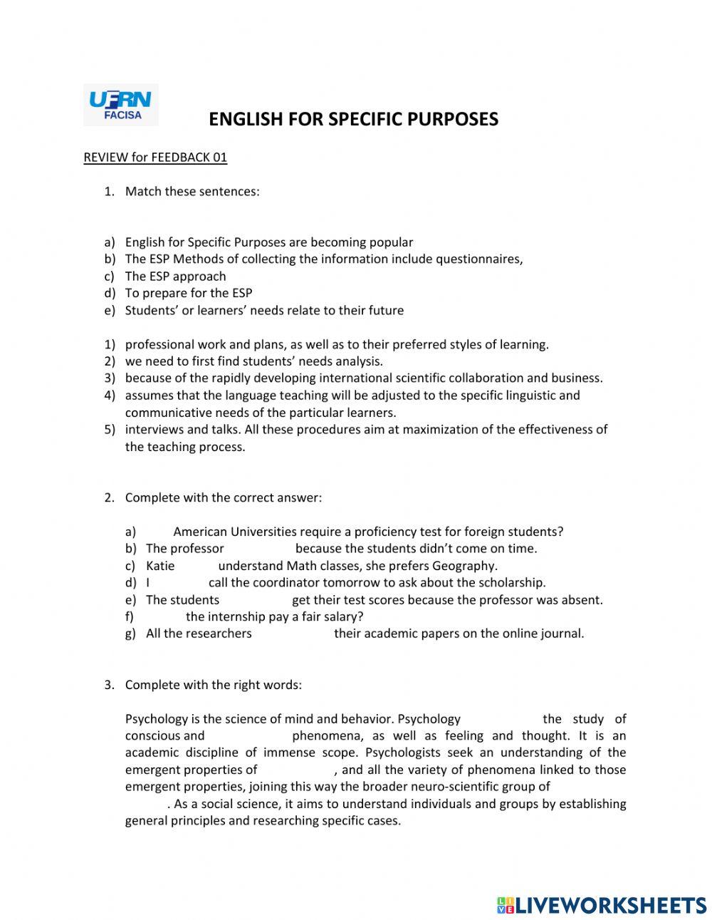 Review Fdbk01 Psychology