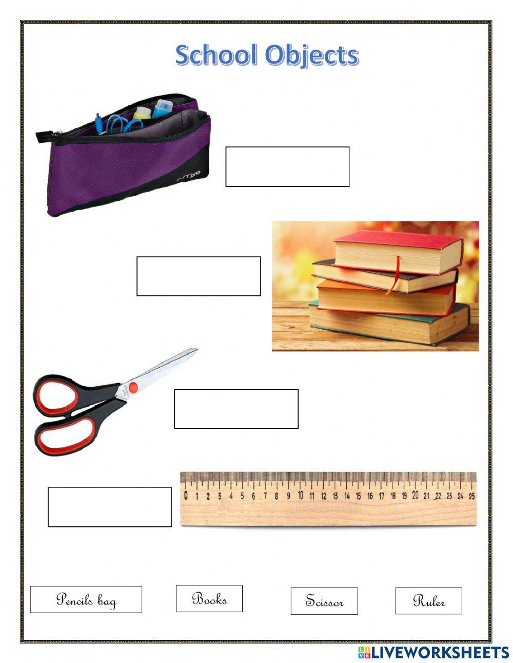 School Objects online exercise for Kinder | Live Worksheets