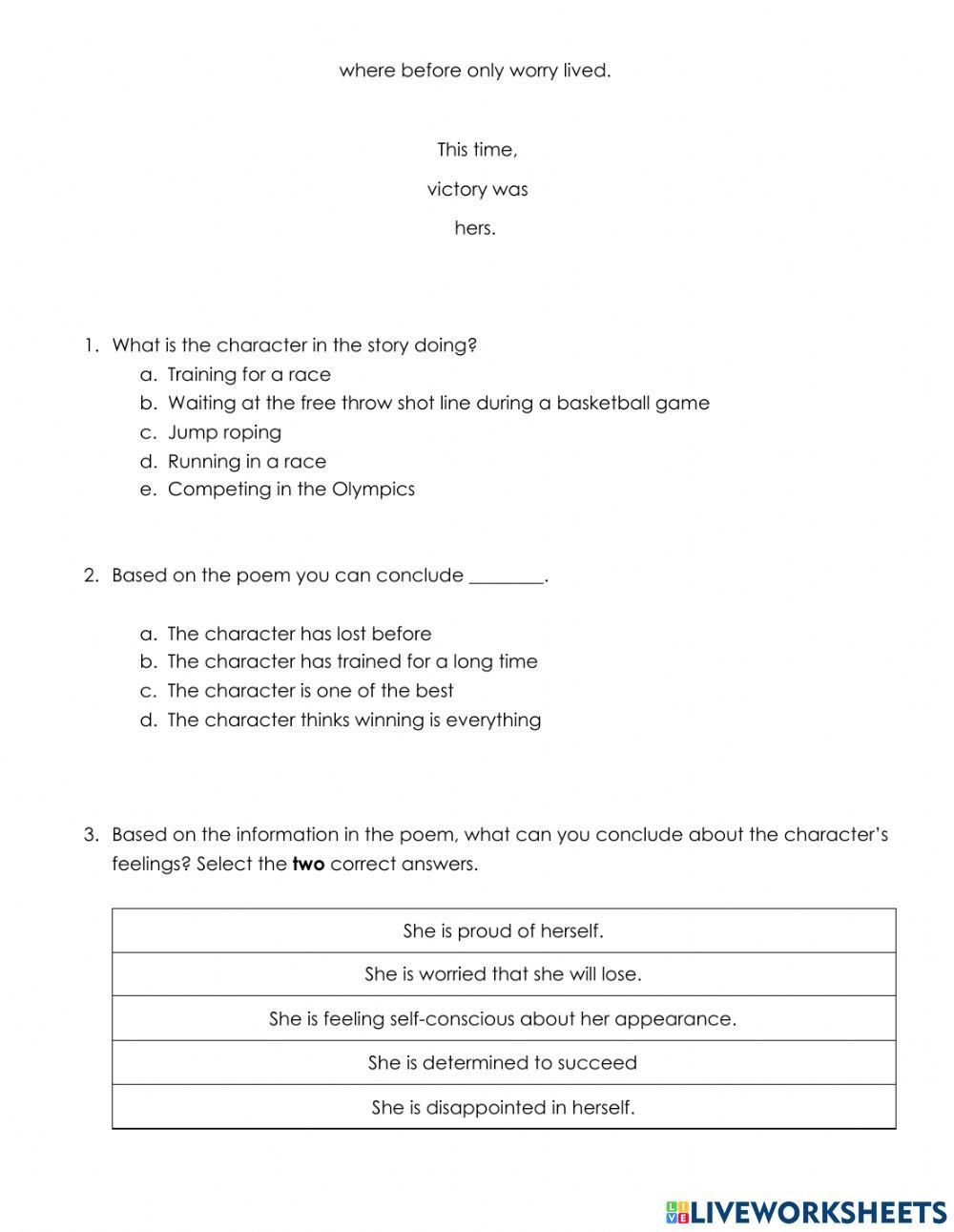 Drawing Conclusions HW Practice