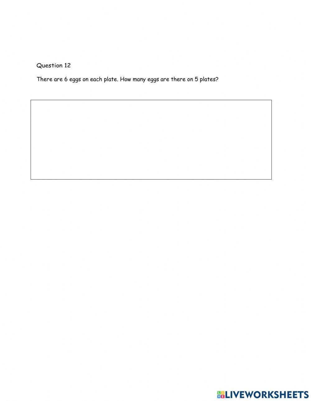 Word Problem Multiplication and Division