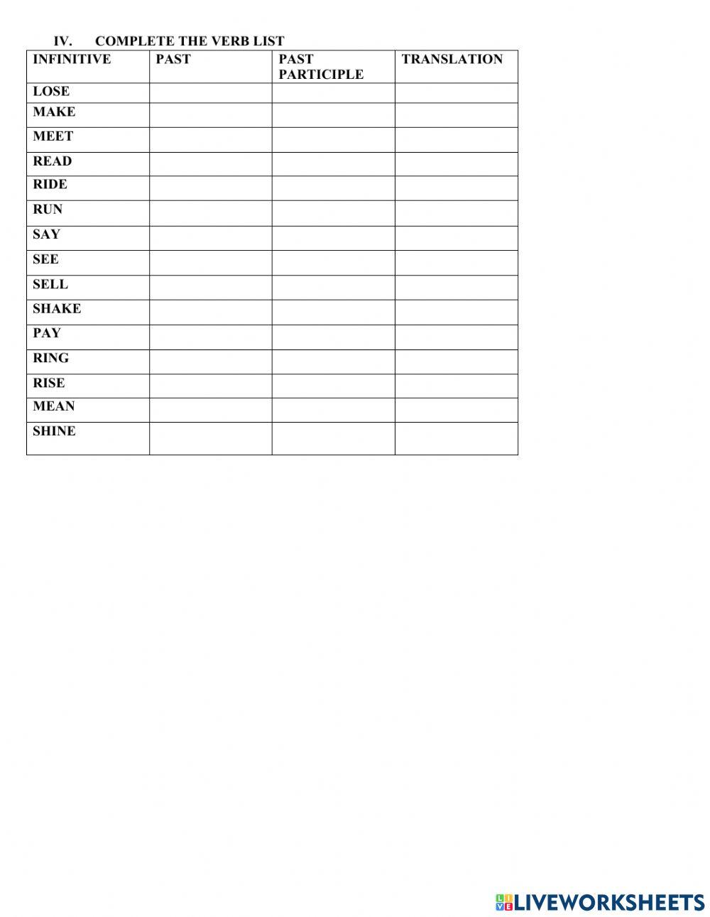 Examen Inglés 10th Parcial 1 2do Semestre