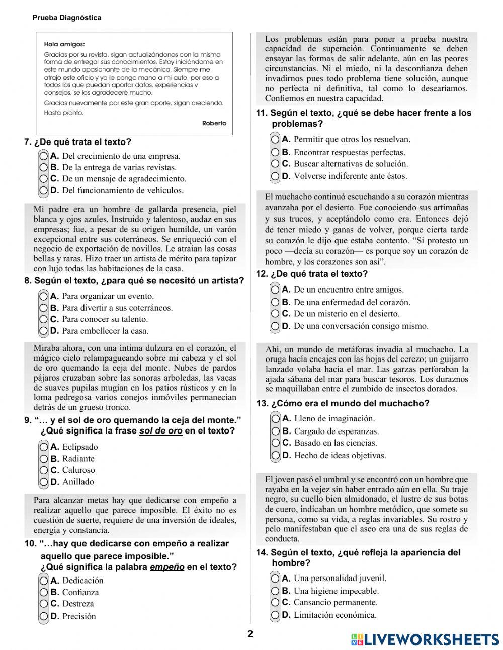 Prueba diagnóstica 9no