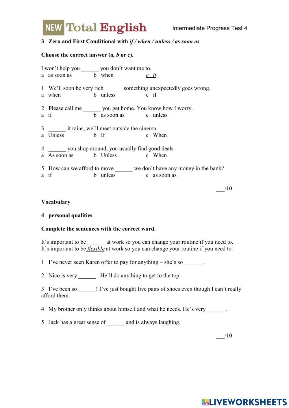 NTE Intermediate Test 4