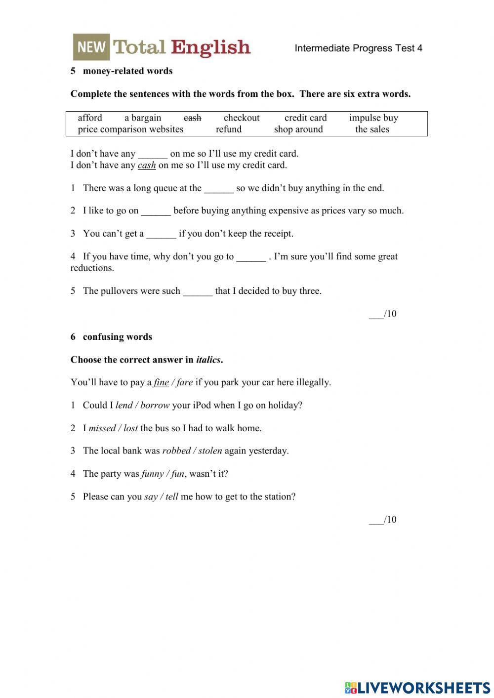 NTE Intermediate Test 4