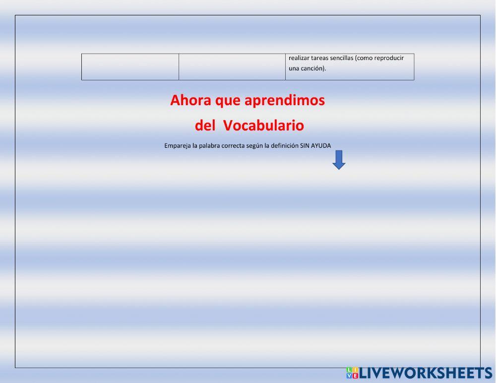 RIO DE REALIDAD - VOCABULARIO 