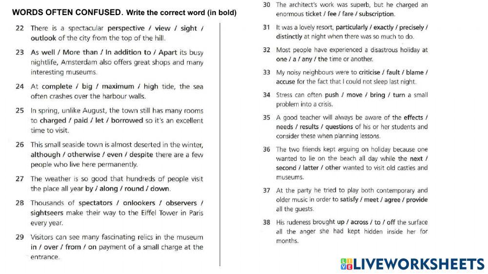 Words easily confused (revision-2)
