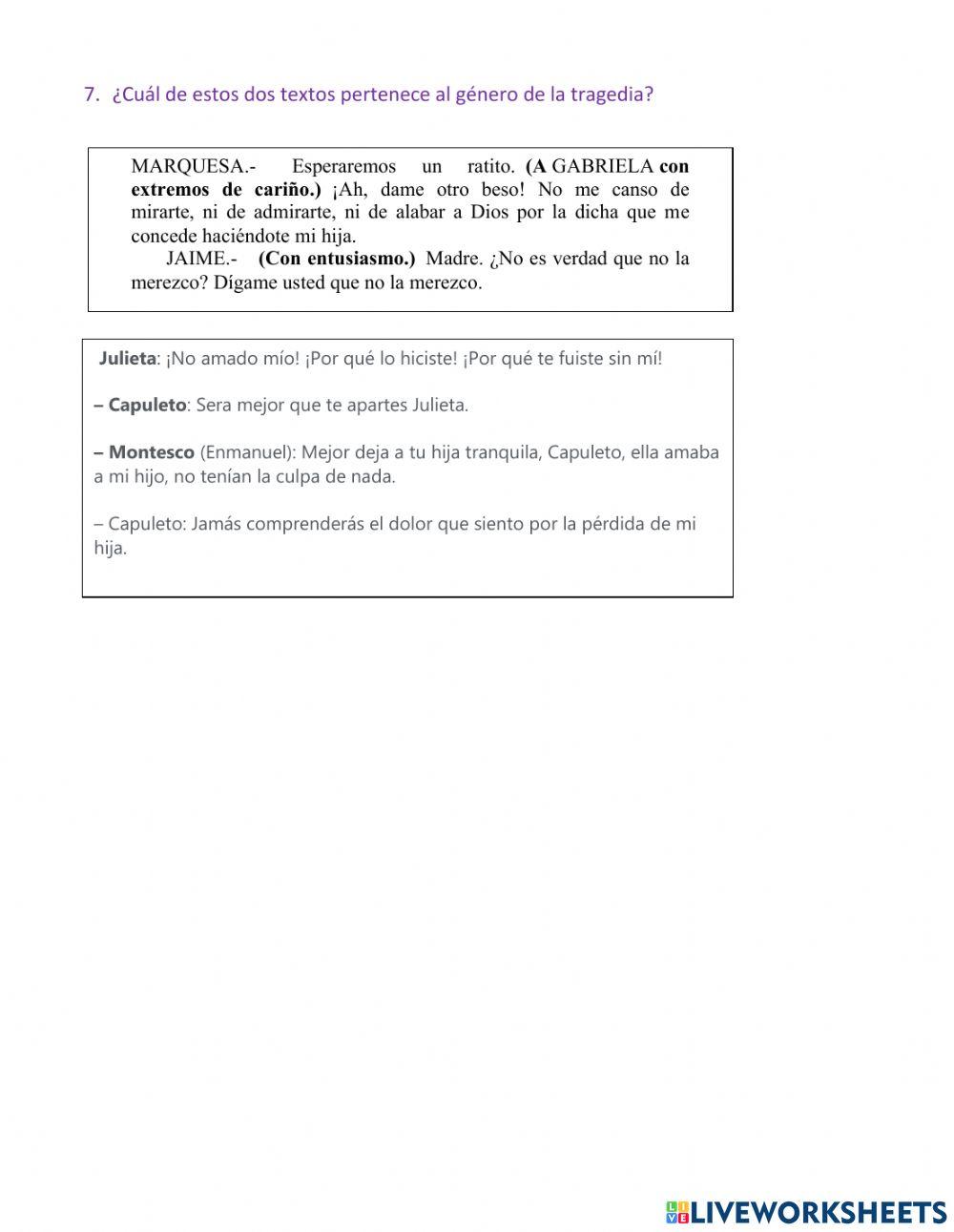 La tragedia en el teatro