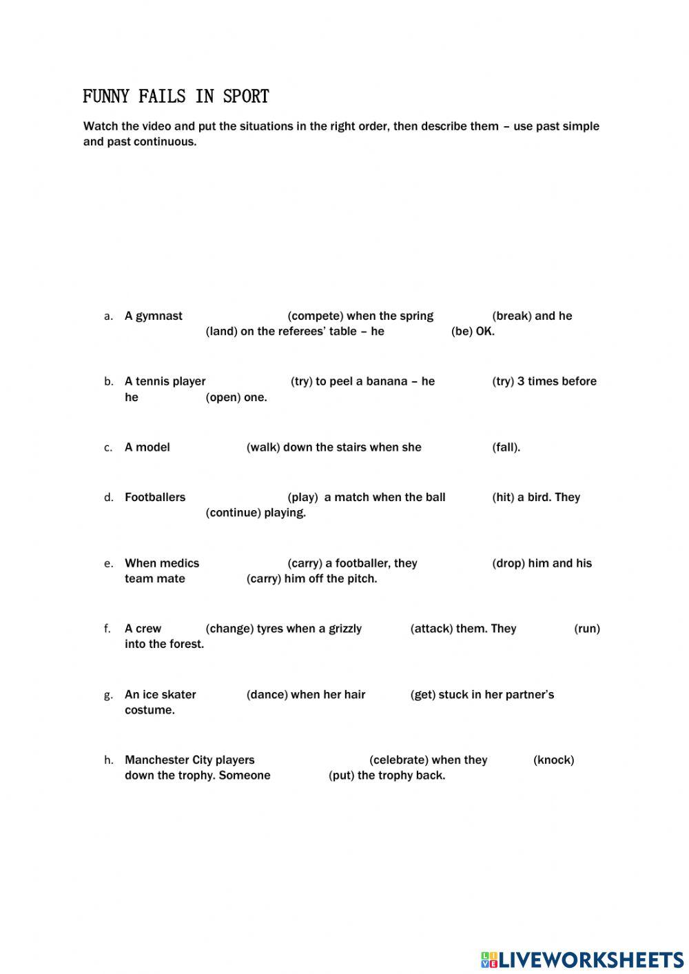 failed to worksheets