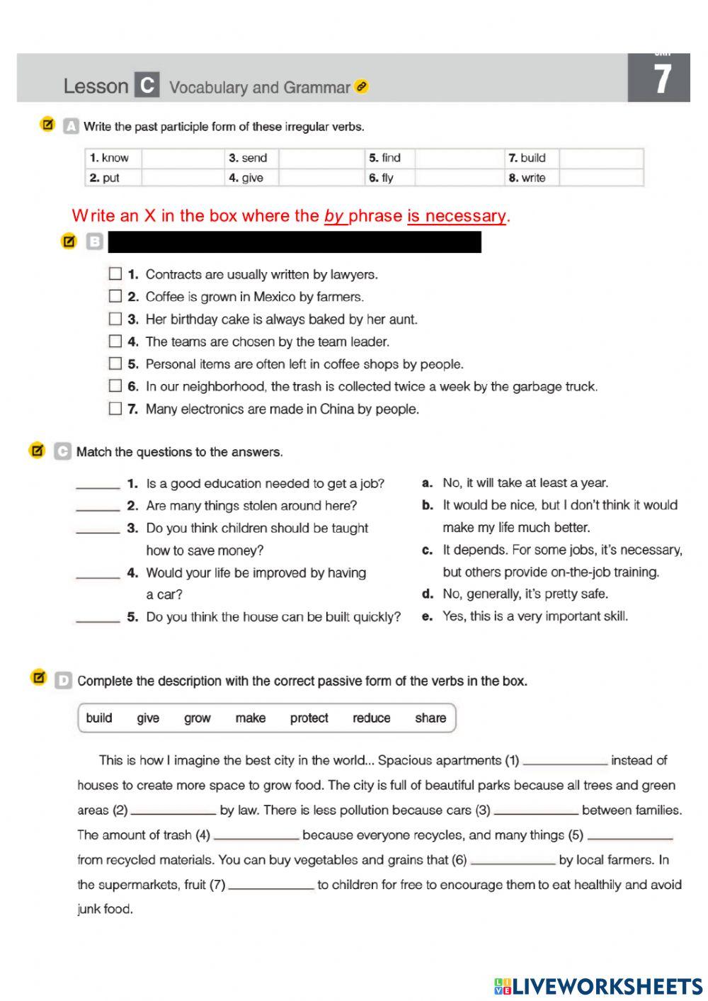 A2-8IN Unit 7: Workbook Lessons C and D