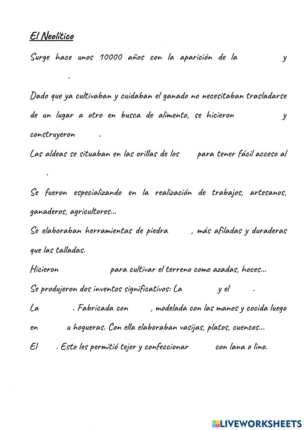 Prehistoria: Neolítico