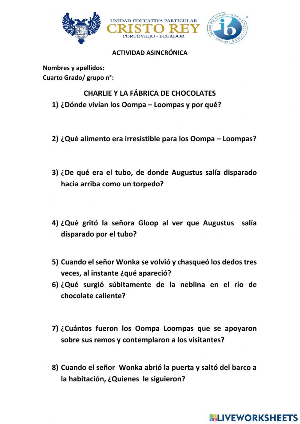 Charlie  y la fábrica de chocolates