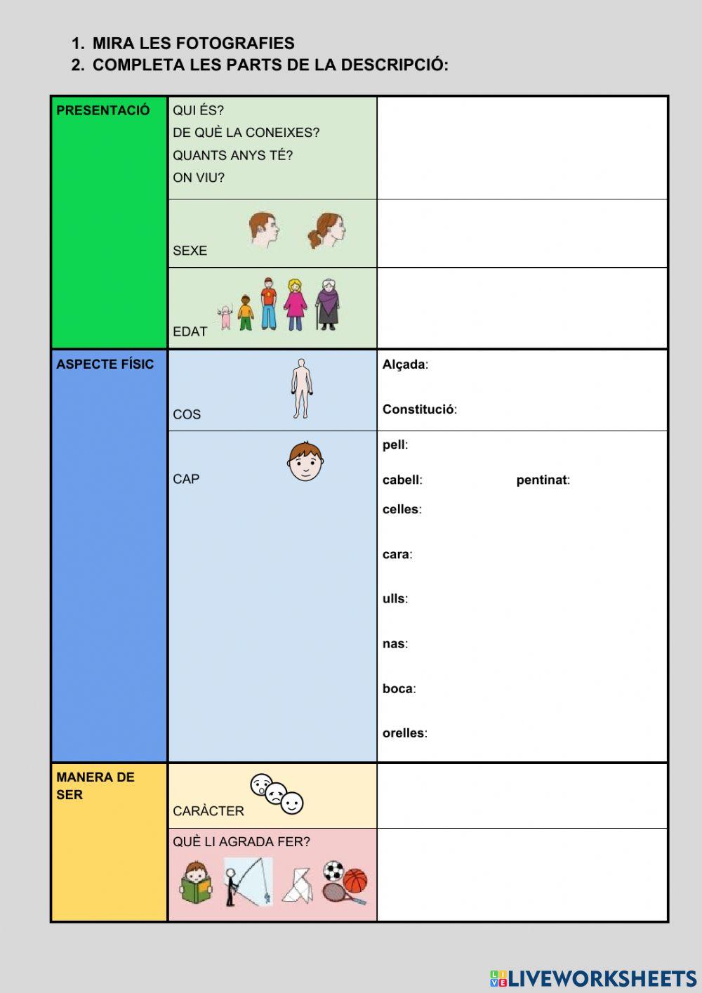 Descripció de persones