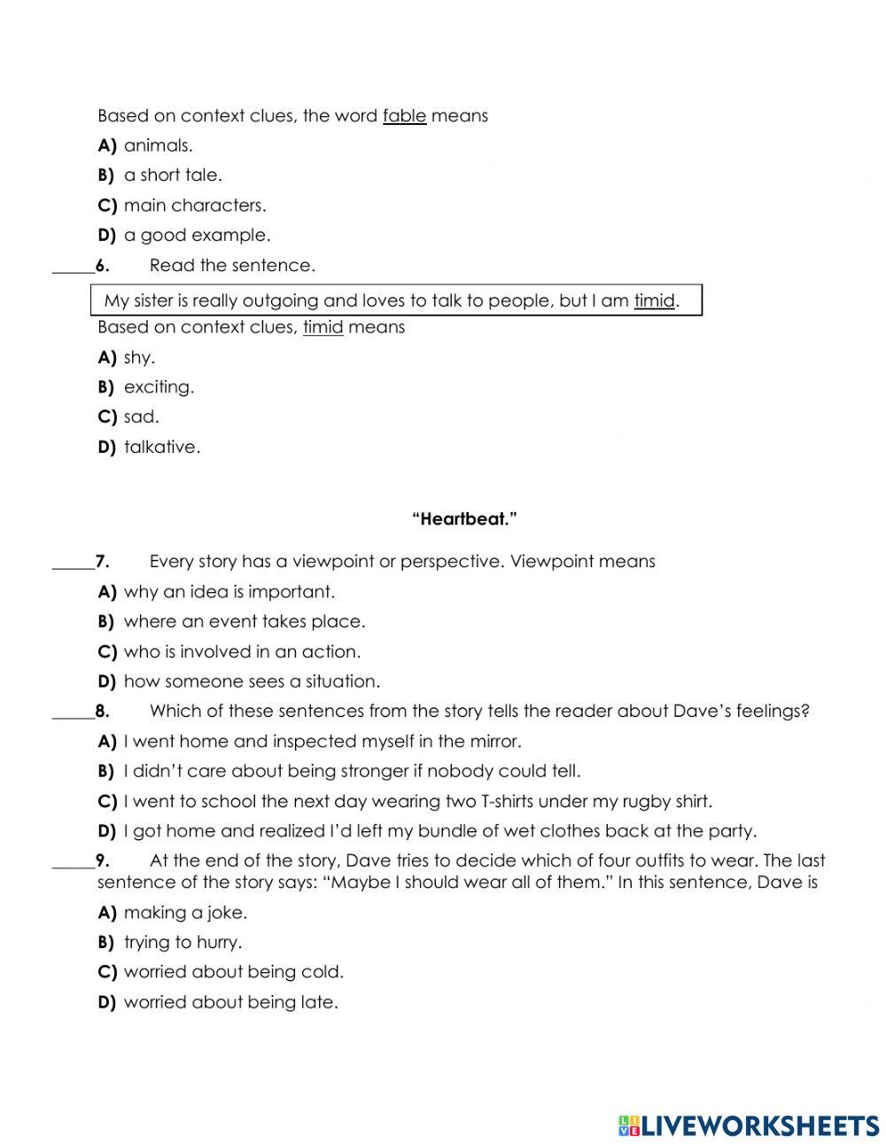 7-T2 Literature Exam