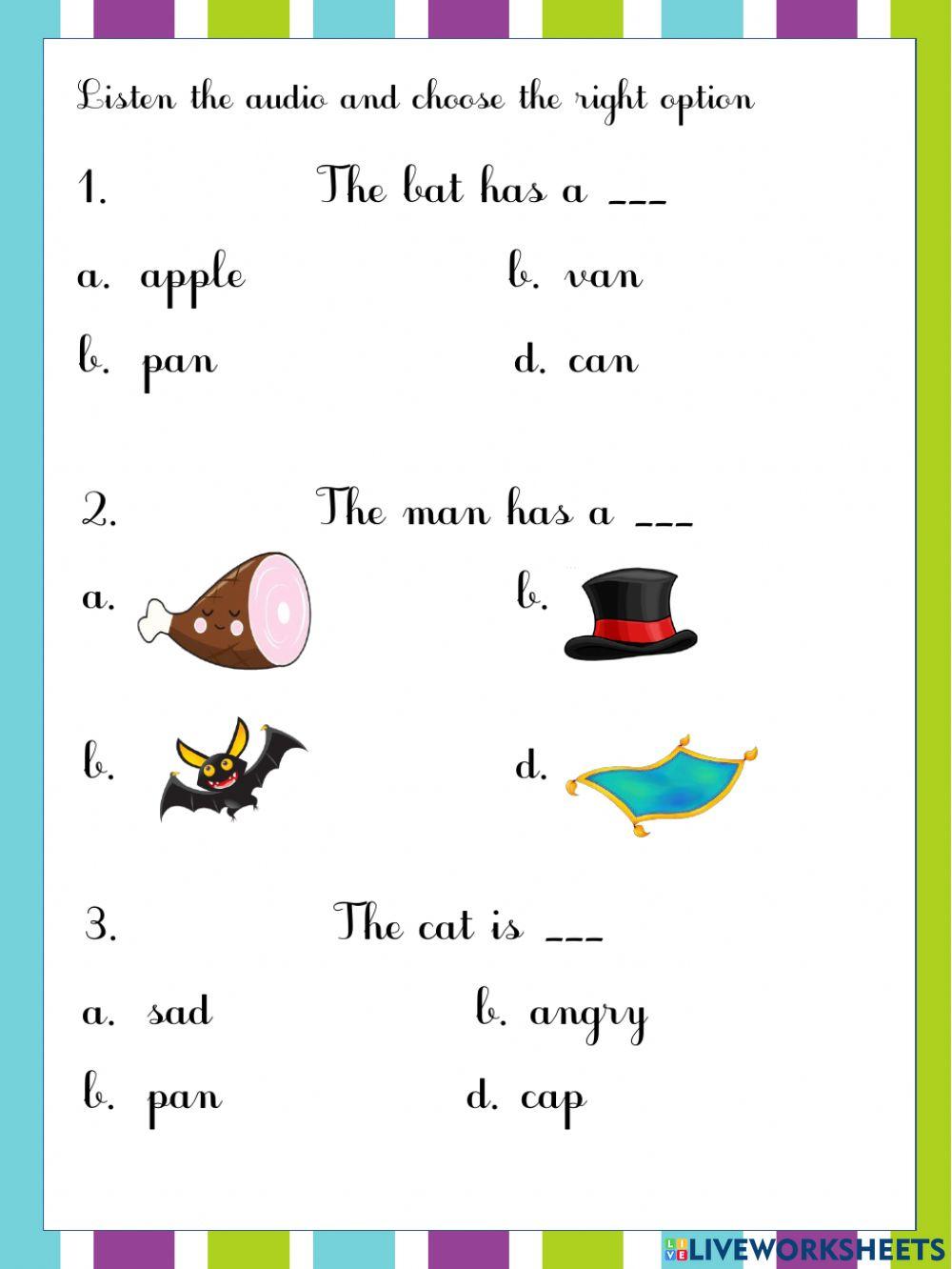 Short vowel -a-