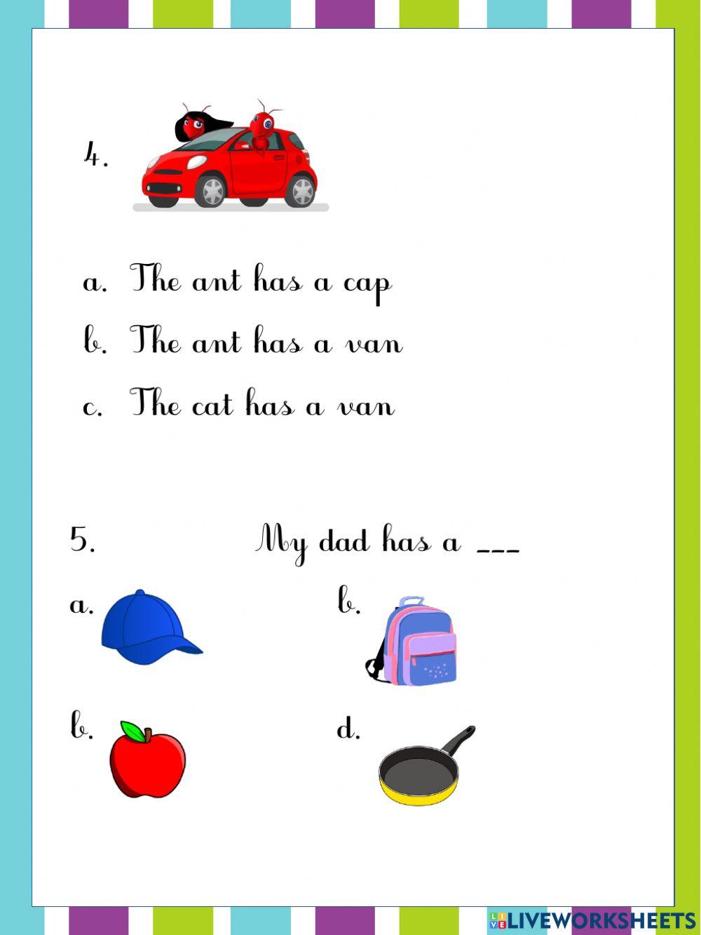 Short vowel -a-