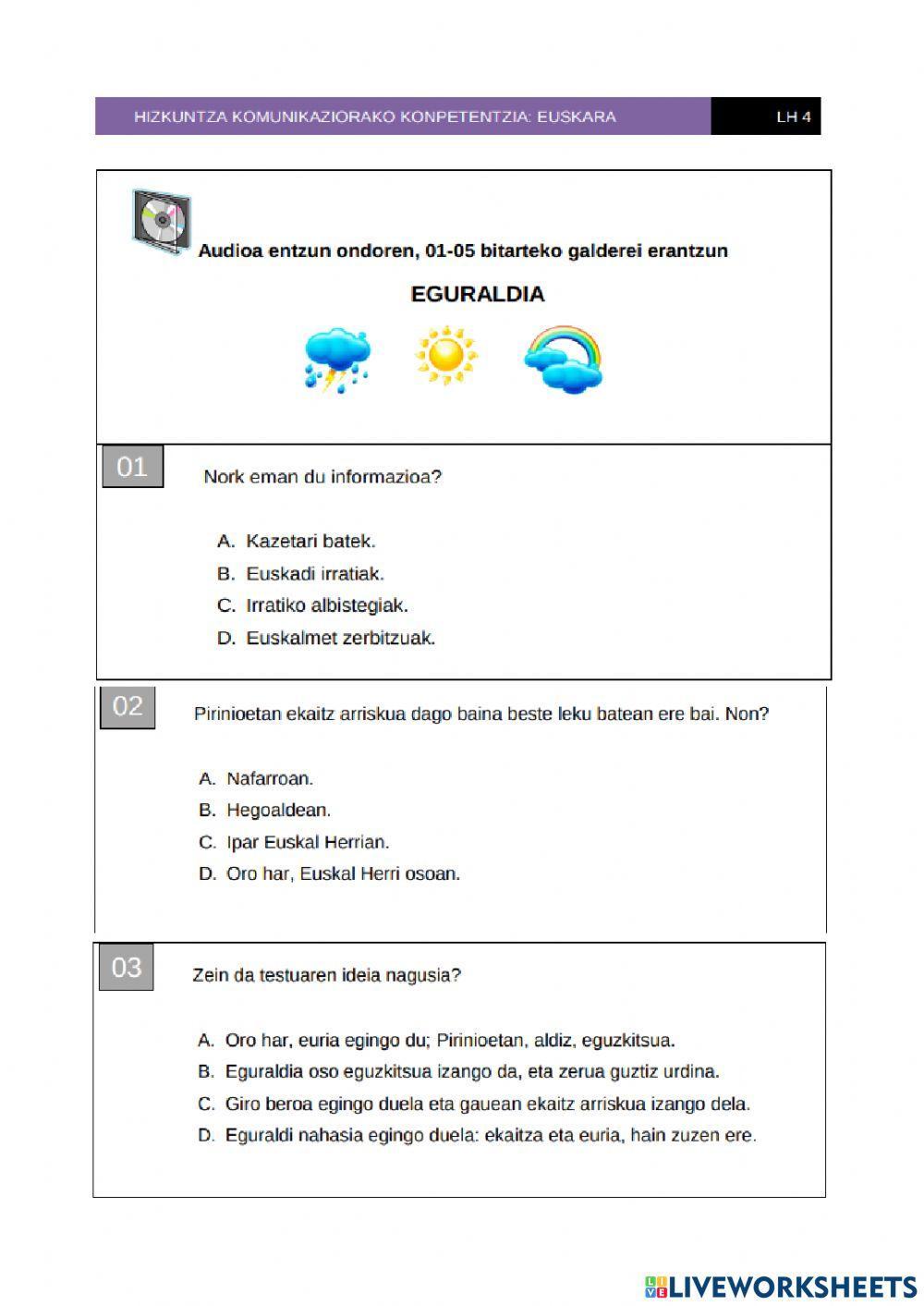 Eguraldia entzunaldia