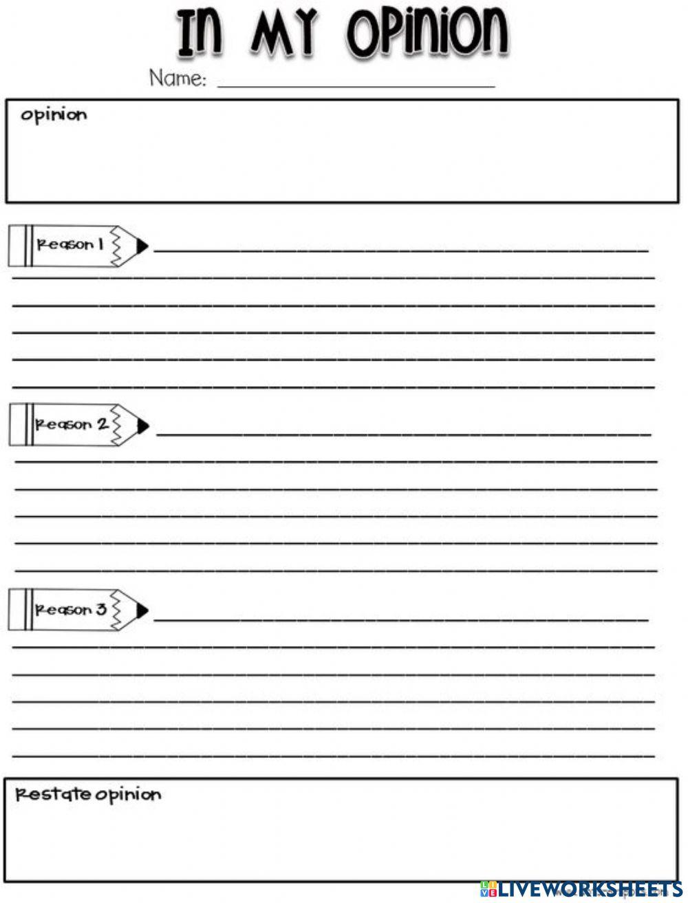 opinion writing template 4761484 sgleffe