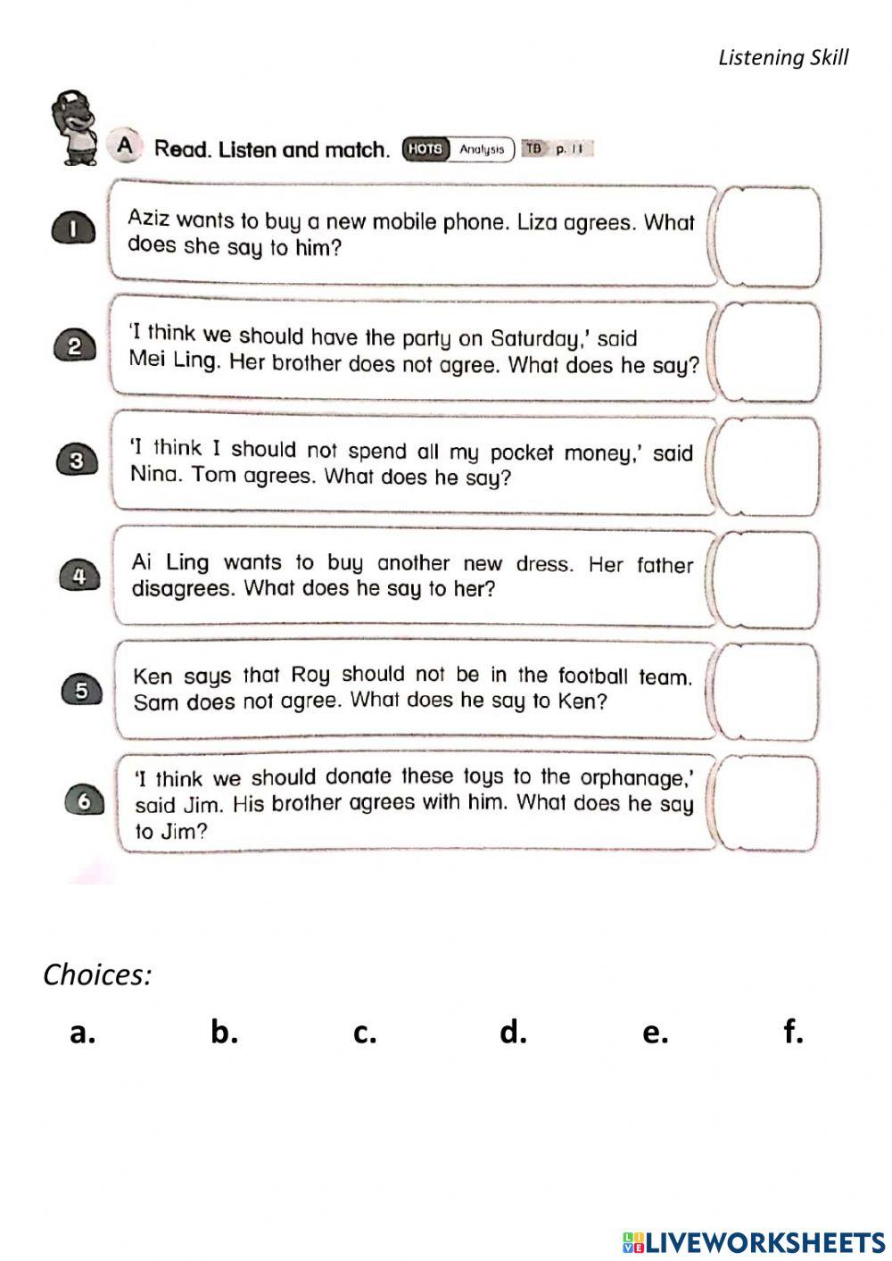 Year 6-AB-page 7-Read, listen and match