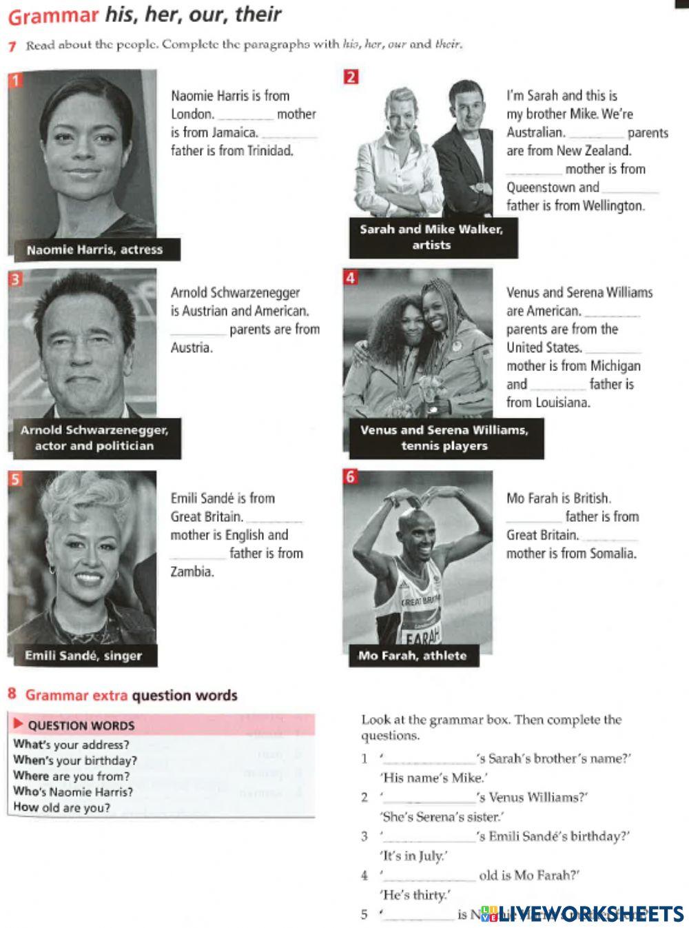 Possessive adjectives