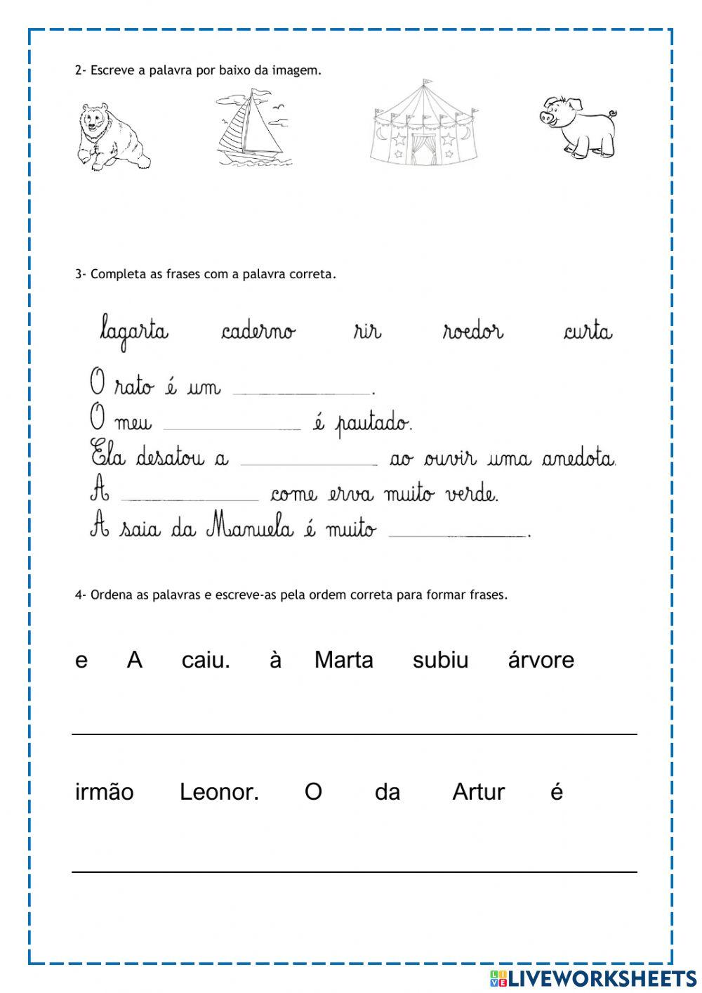 O caso ar, er, ir, or, ur