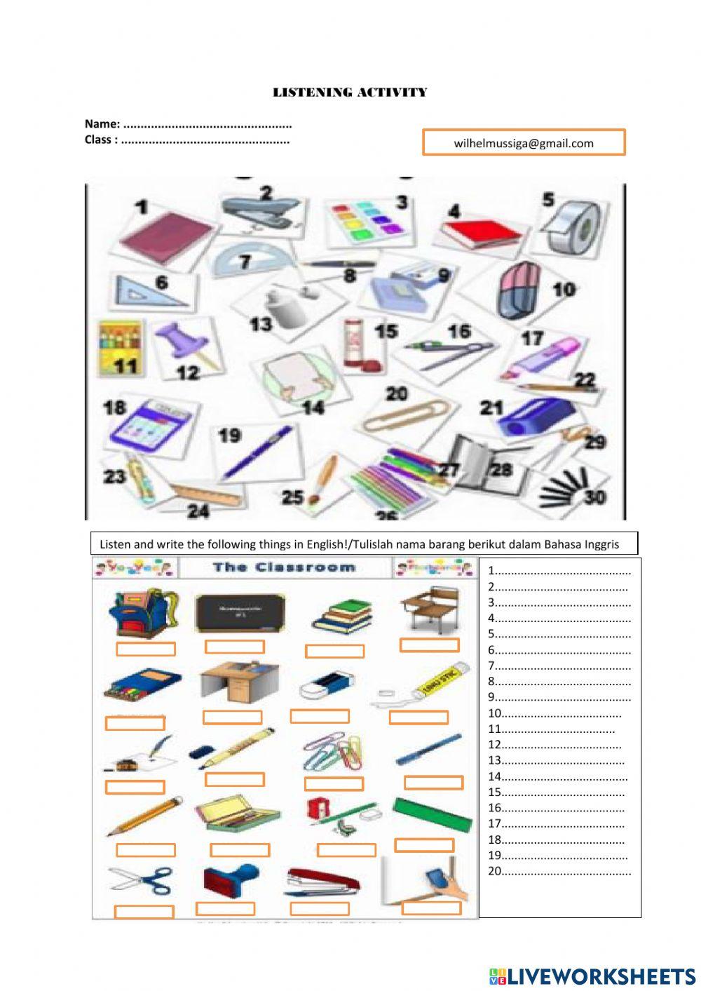 LISTENING,DESCRIBING THINGS