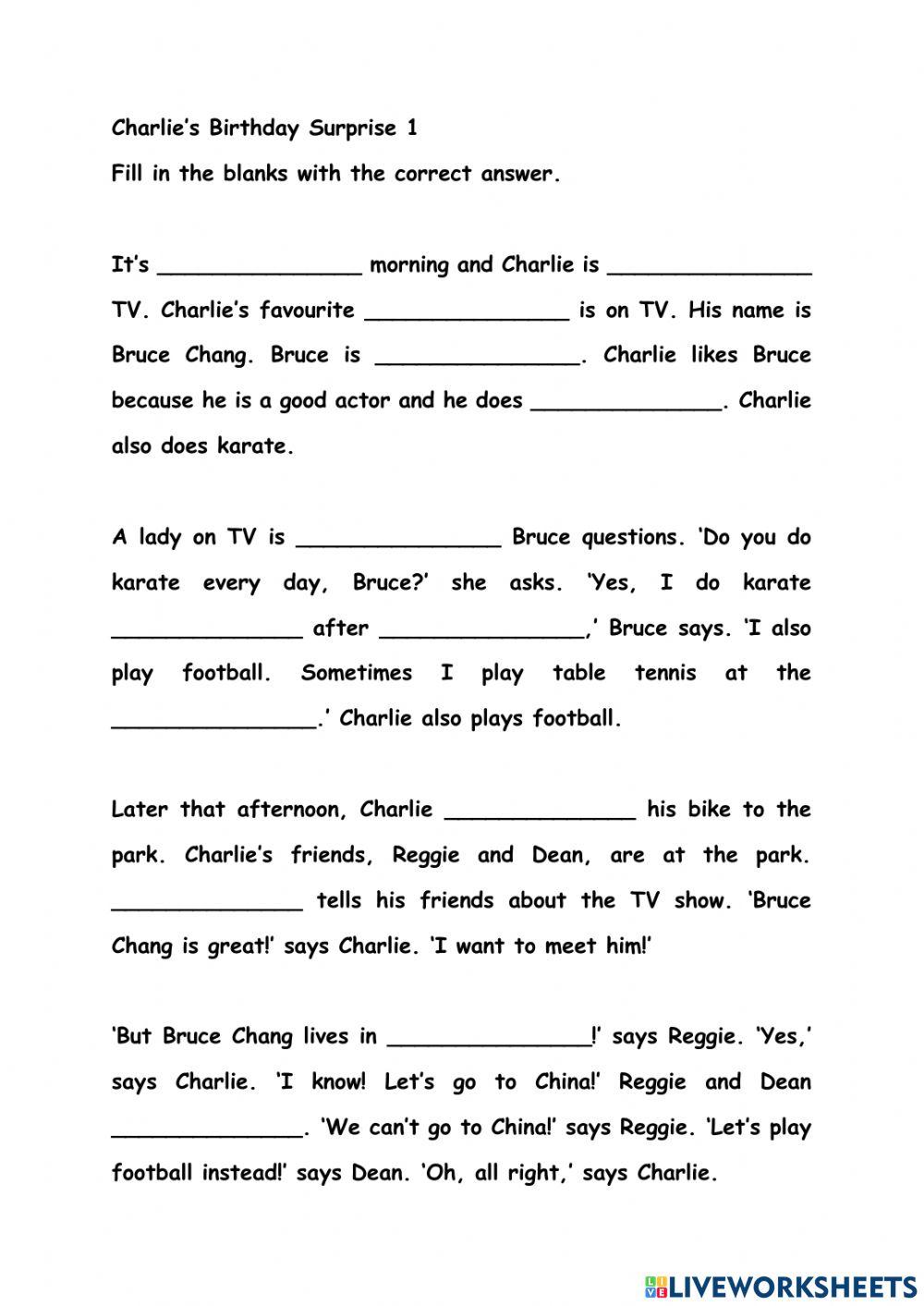 Charlie's Birthday Surprise 1