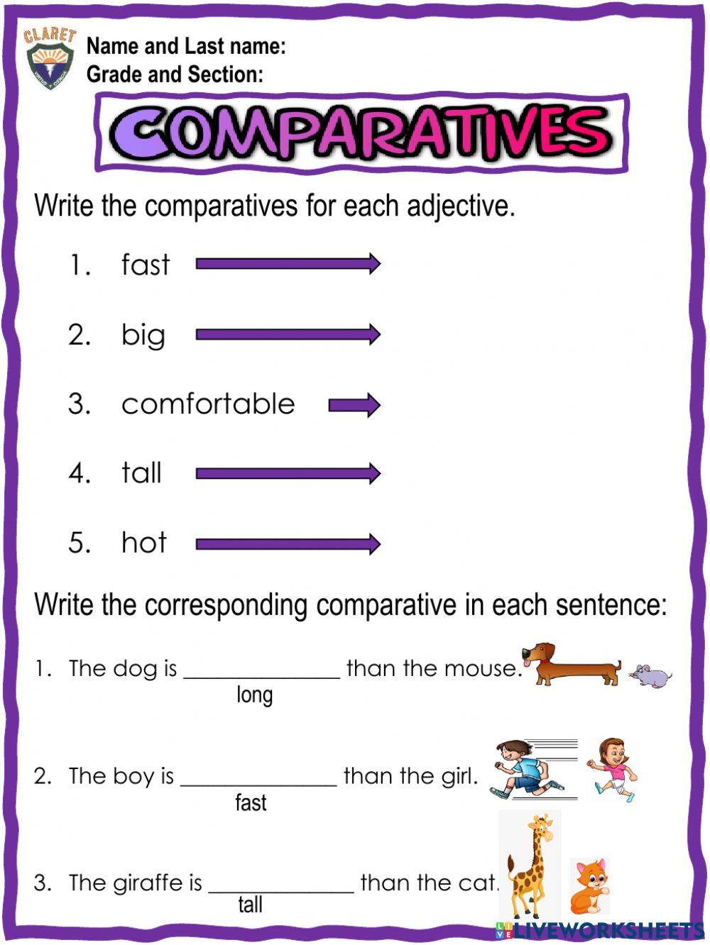 4th. grade. Grammar 7.1. Eval. Act. worksheet | Live Worksheets