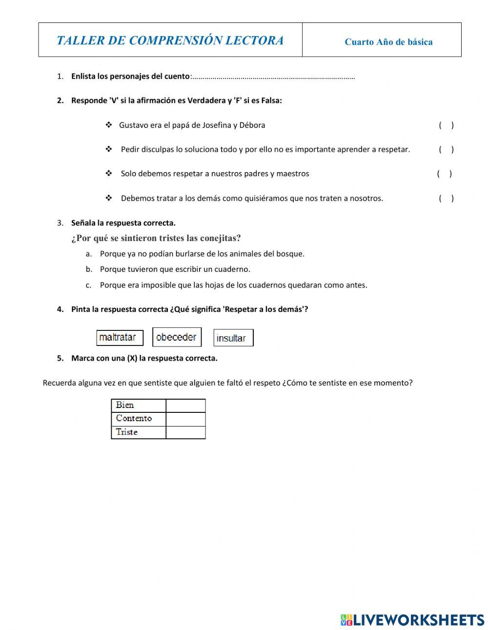 Comprensión Lectora