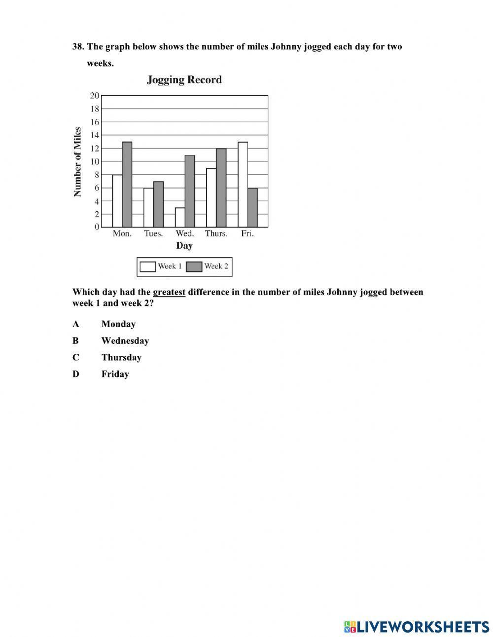 Standardized Test Practice 23 - 40 worksheet | Live Worksheets