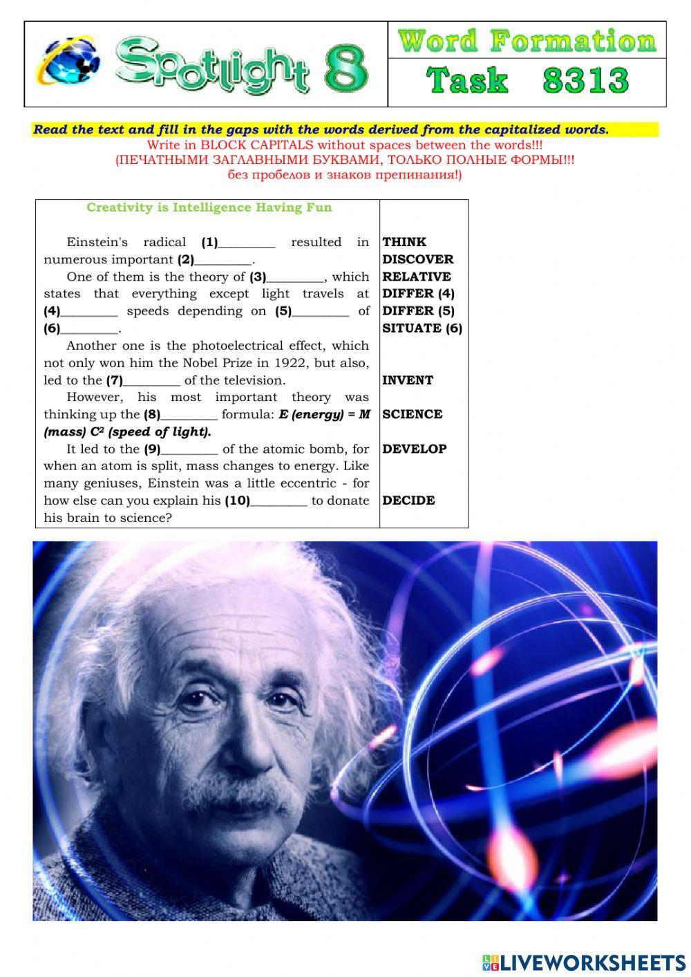 Spotlight 8 Task 8313