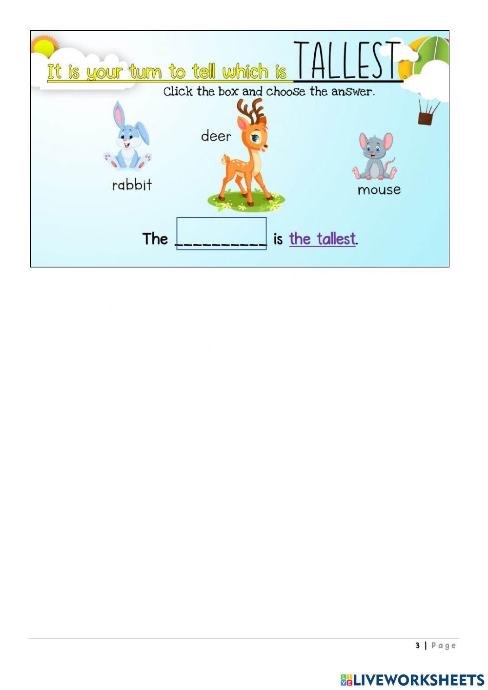 Year 1: Who Is Bigger?