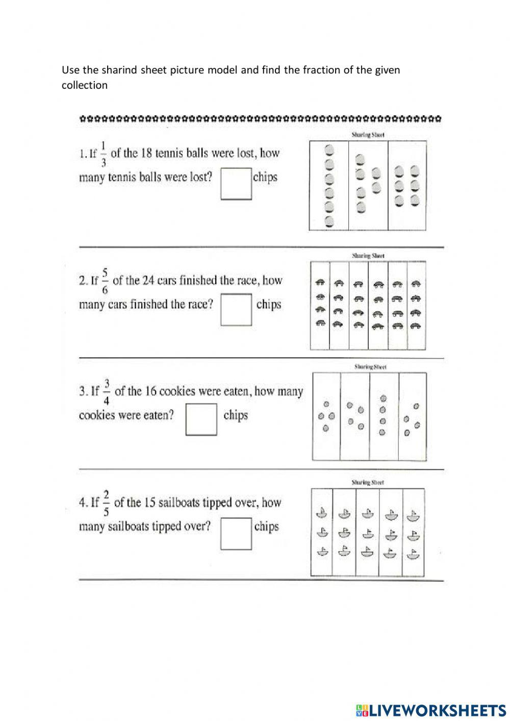 Fractions Online Exercise For Live Worksheets Fractions Online Exercise For Live Worksheets