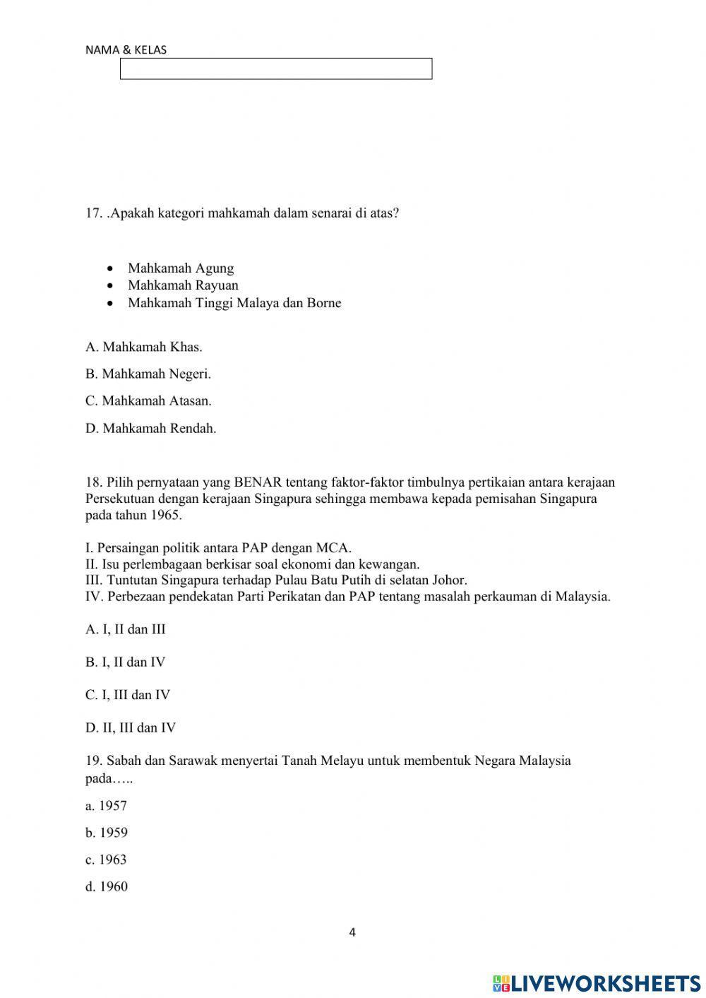 BAB 2 PERLEMBAGAAN PERSEKUTUAN KSSM T5