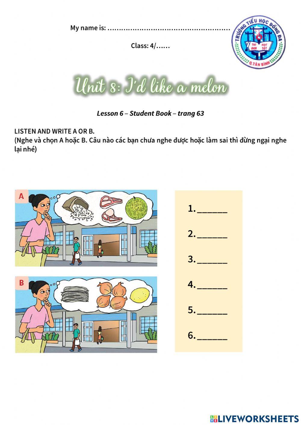 FFG4 U8 L6 liveworksheet