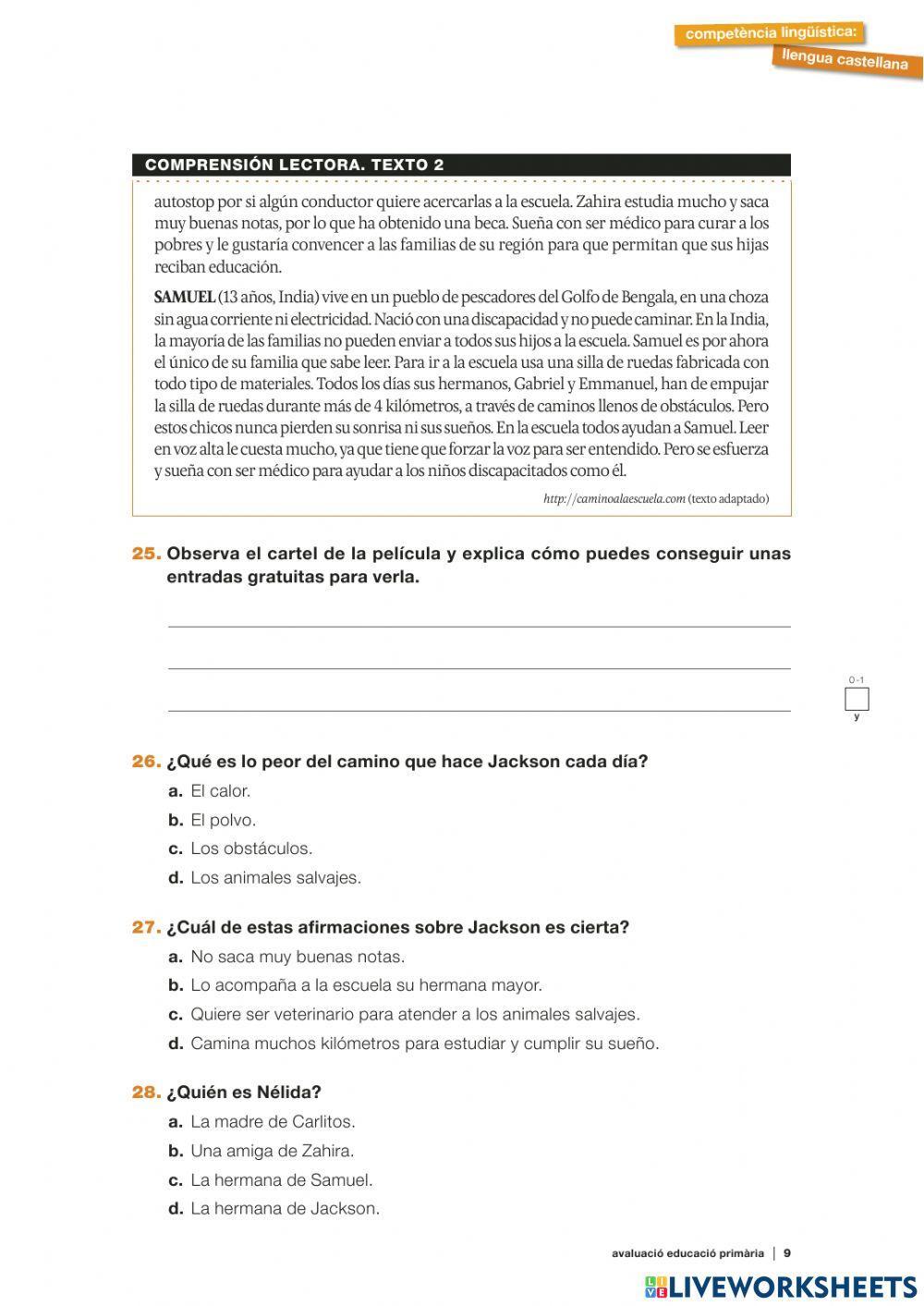 Competencias castellano