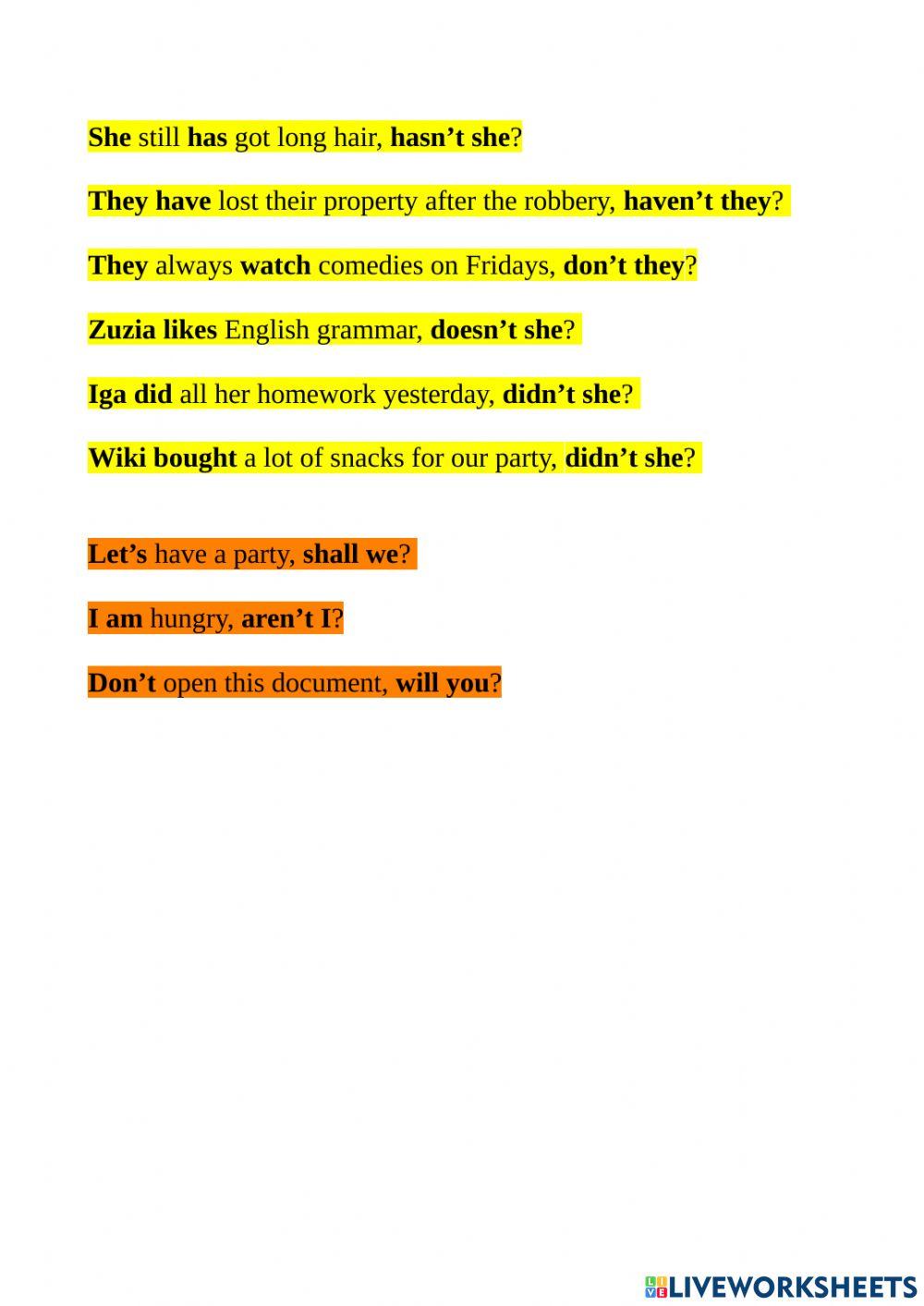 Question Tags -explanation