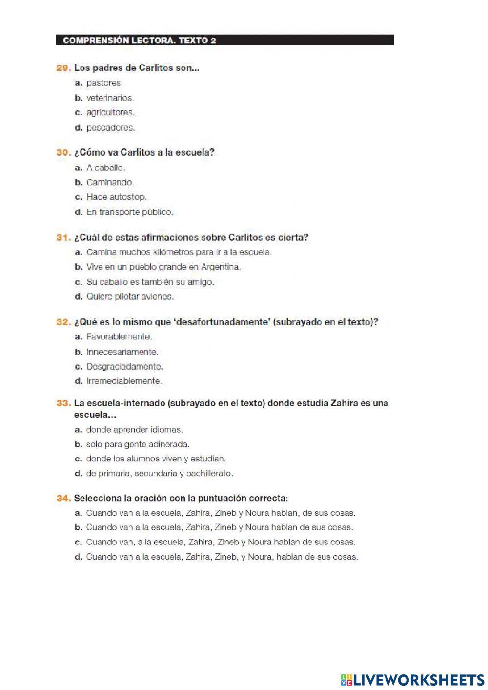 Competencias castellano PARTE 2