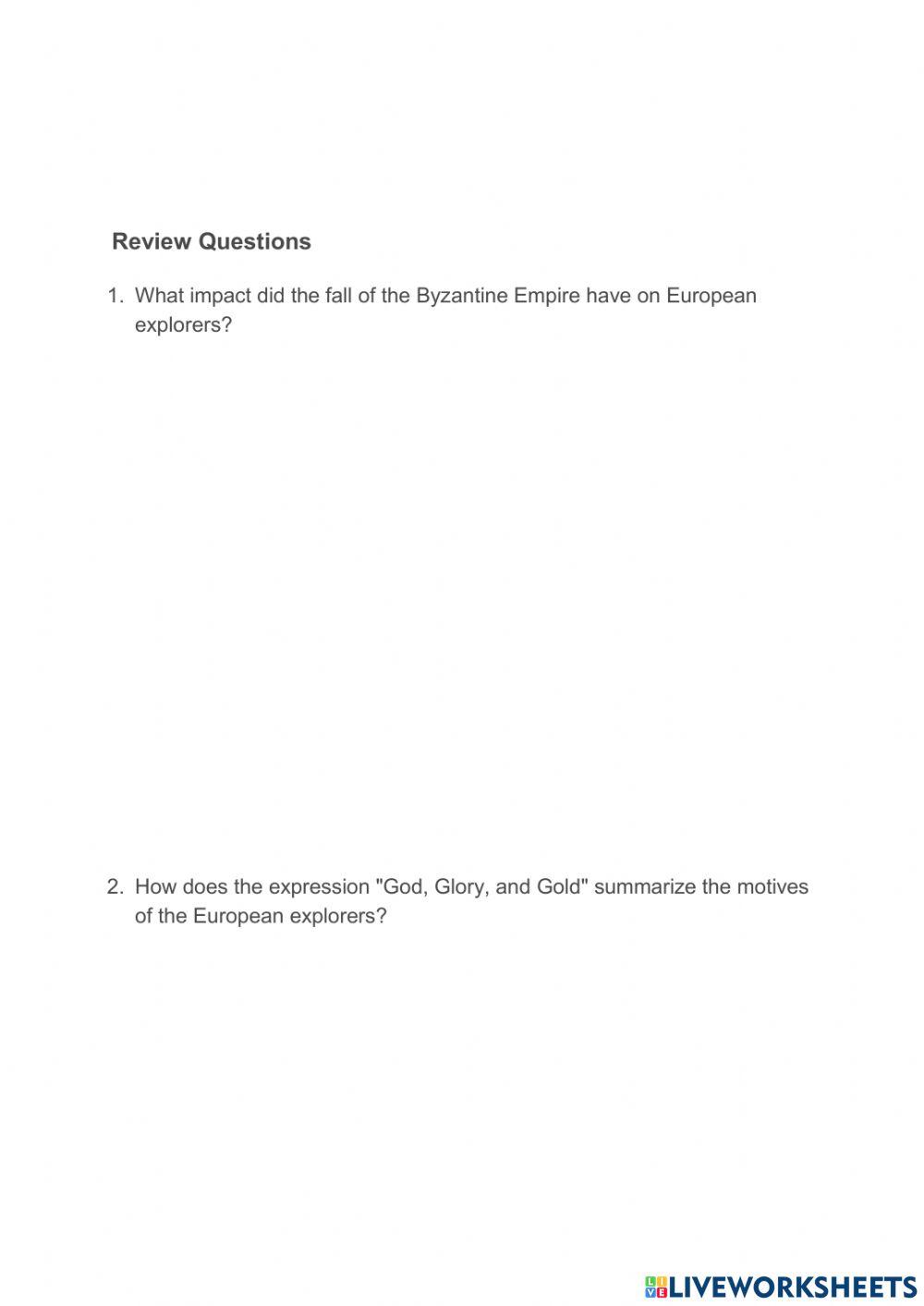 5.4 Europeans Conquer the New World