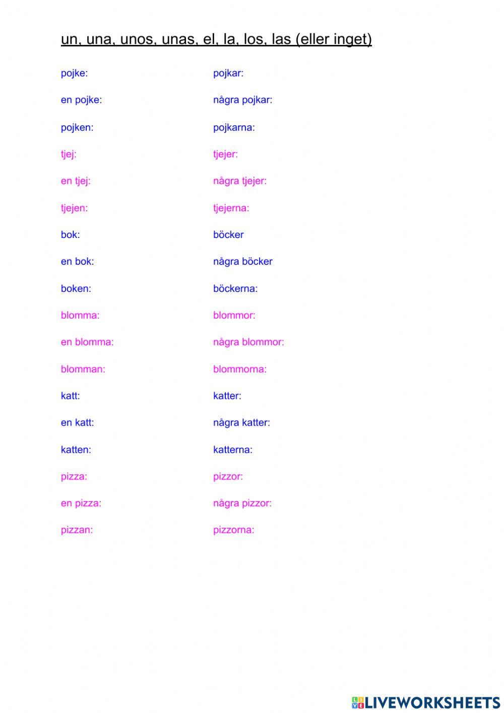 spanska curso 6 (1) - obest-best. artiklar 