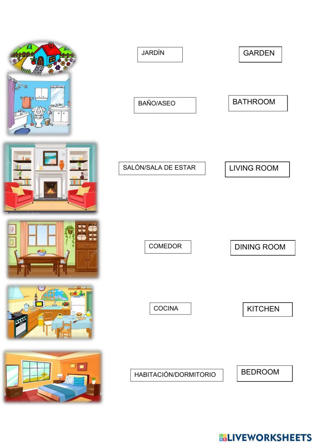 Partes de la casa inglés