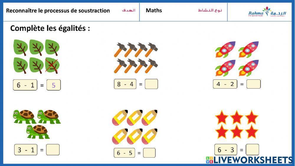 Maths soustraction