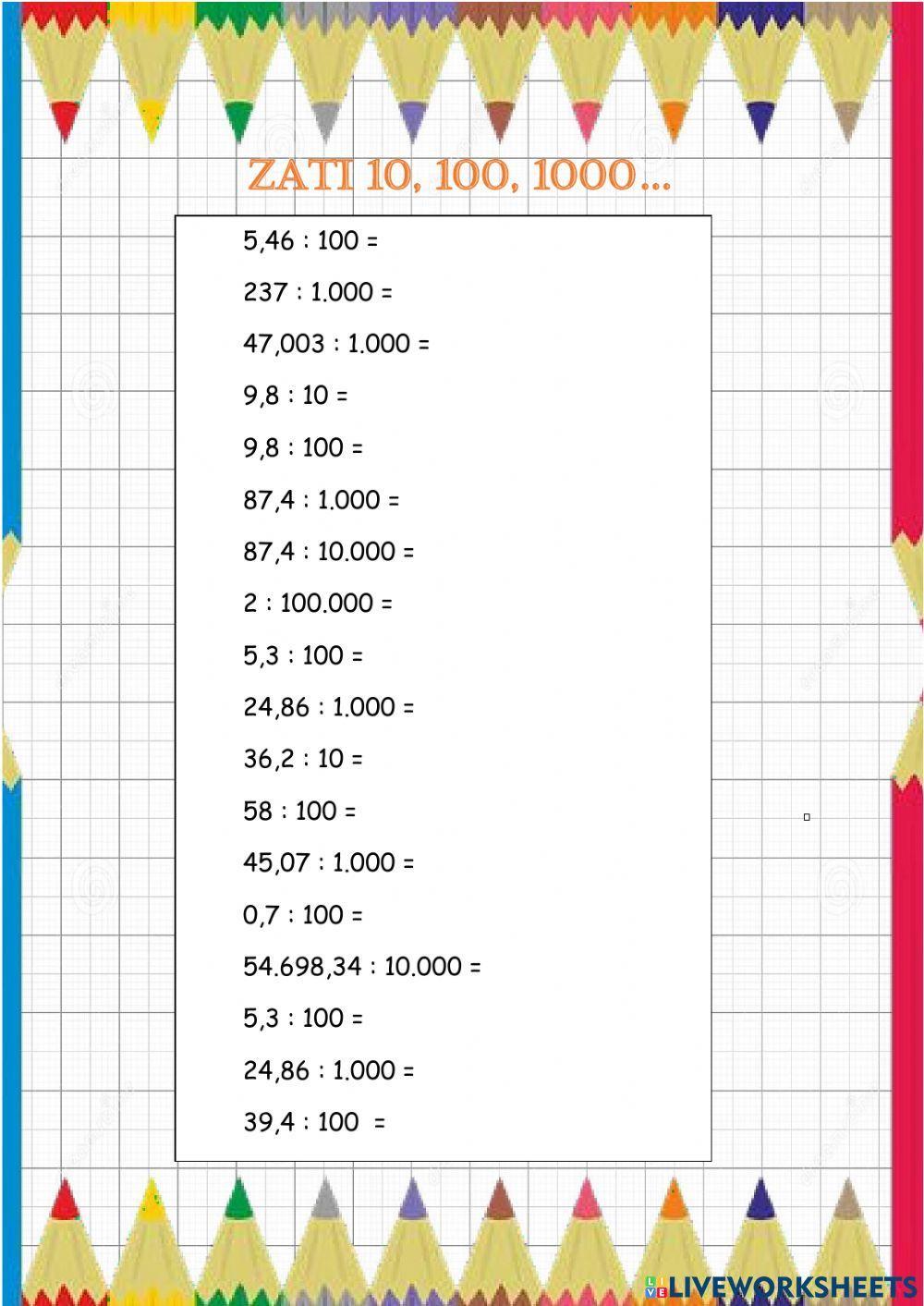 Zati 10, 100, 1000