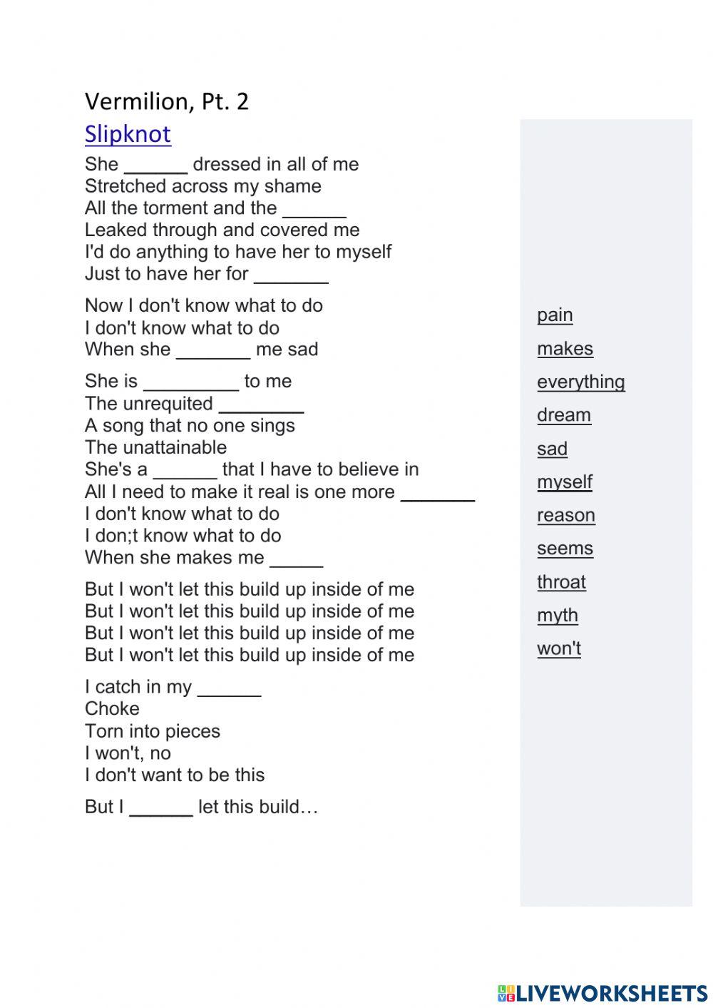 Slipknot Vermillion, Pt.2