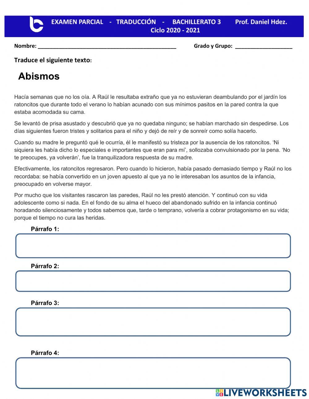 Examen Traducción 3 1er Parcial 2021