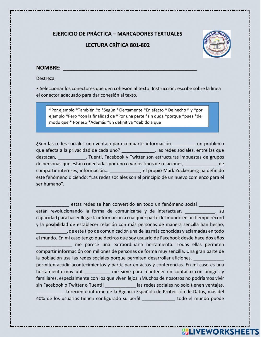 Marcadores textuales