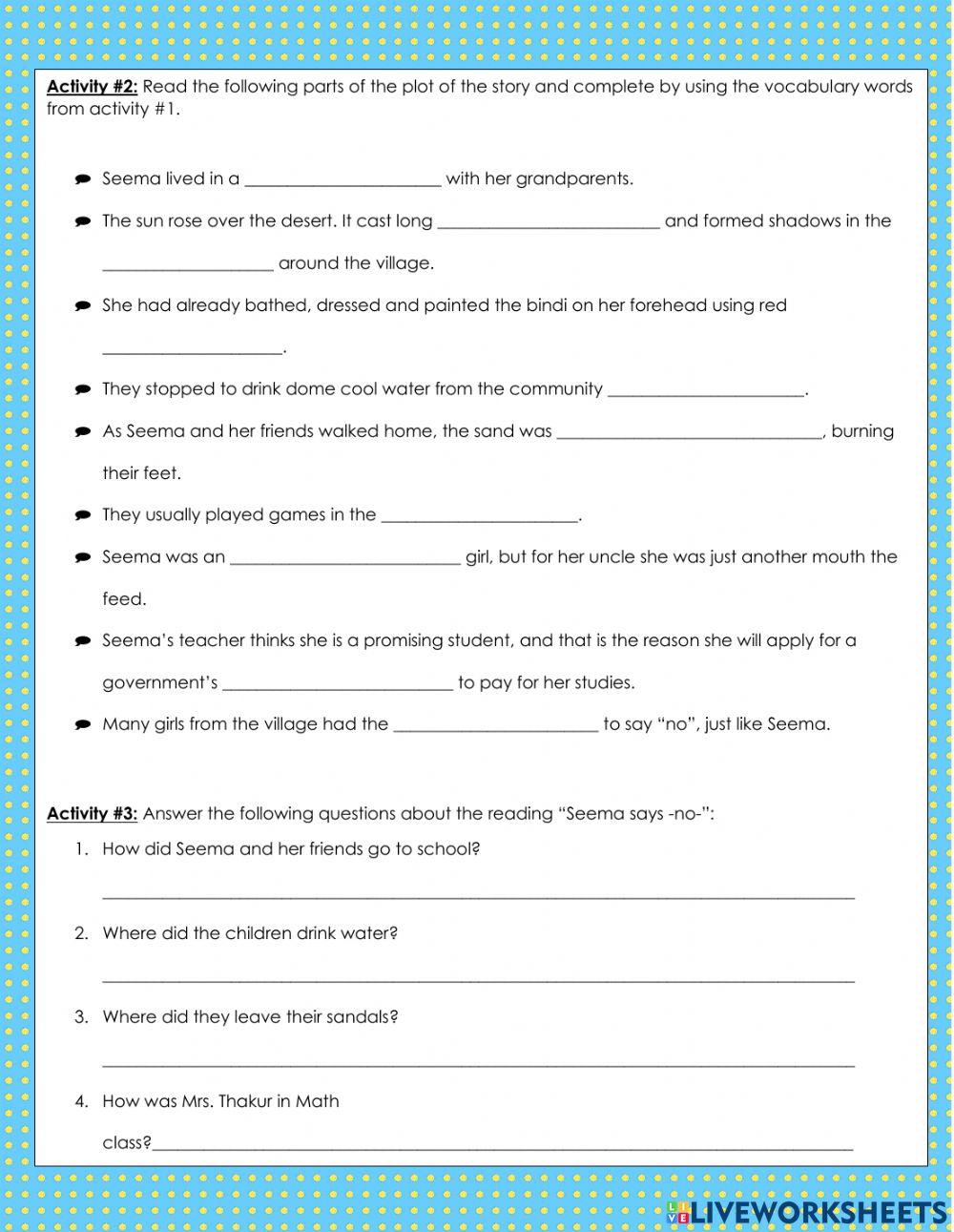 Reading -Seema says no-