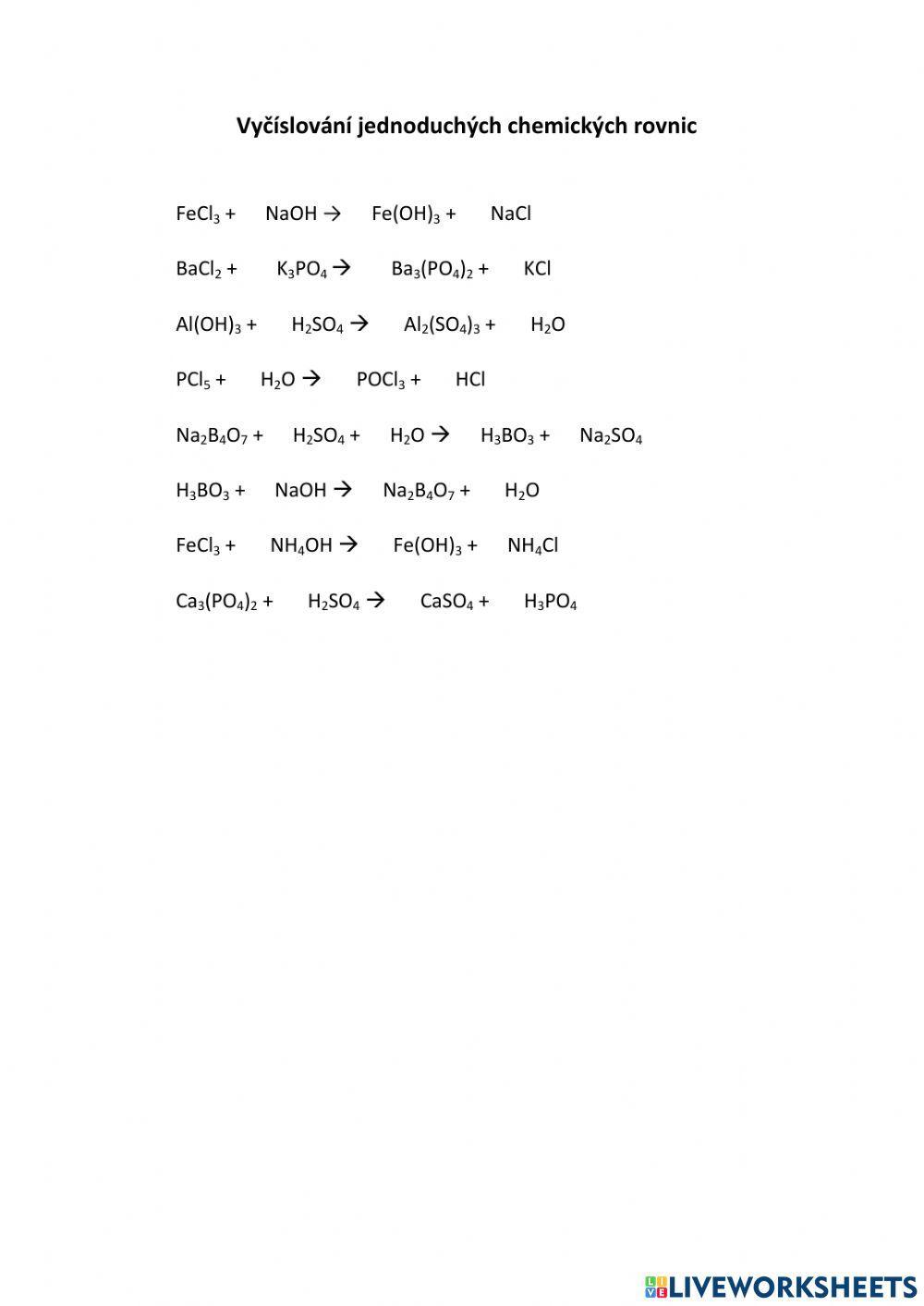 Vyčíslování jednoduchých rovnic