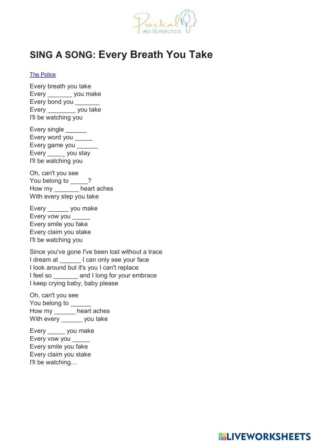 Sing a song: listening exercise