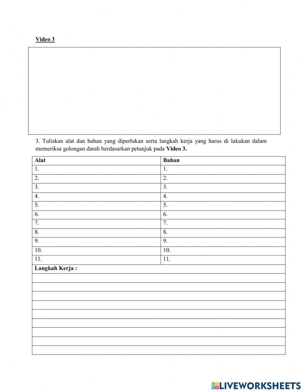 Pengamatan Uji Golongan Darah melalui Video Demonstrasi